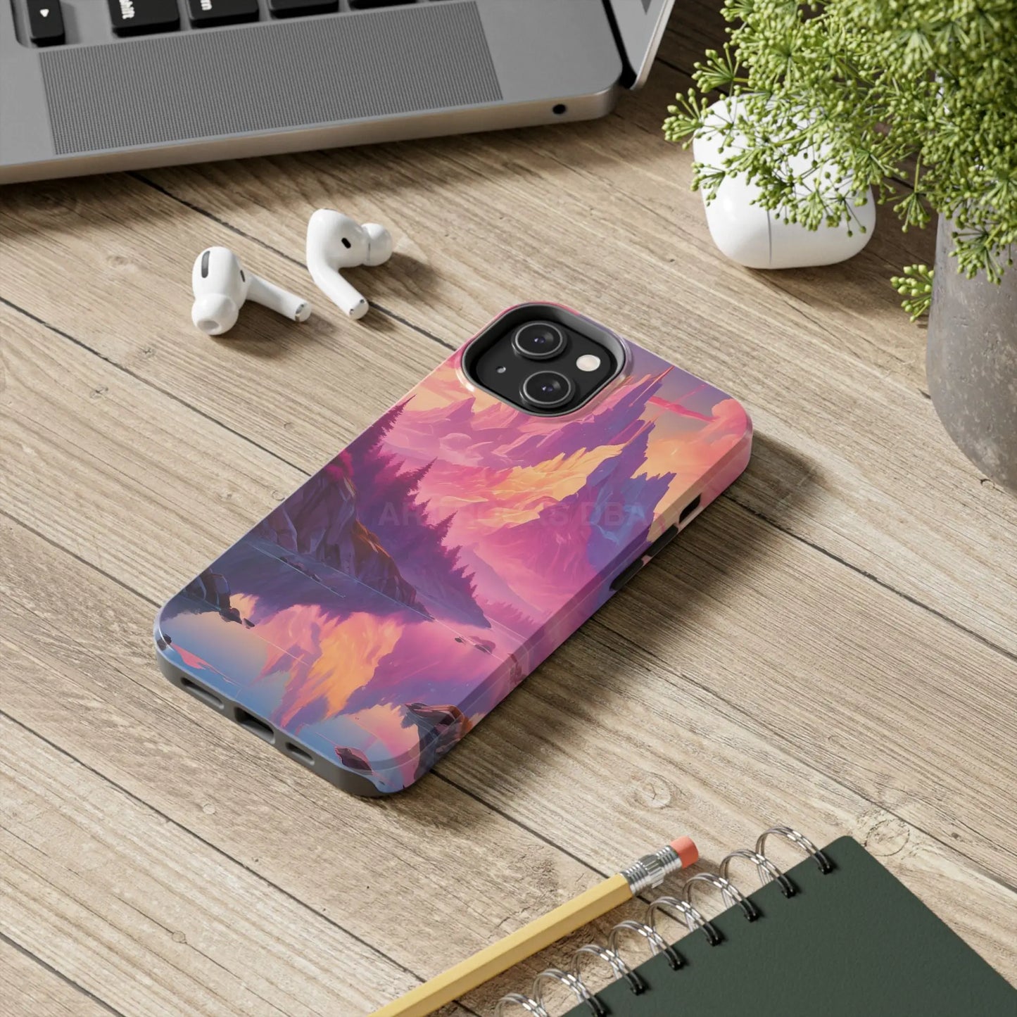Dreamy Cotton Candy Mountain Landscape Phone Cases Tough Phone Covers Nature Lover Gifts Phone Accessories Outdoor