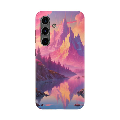 Dreamy Cotton Candy Mountain Landscape Phone Cases Tough Phone Covers Nature Lover Gifts Phone Accessories Outdoor