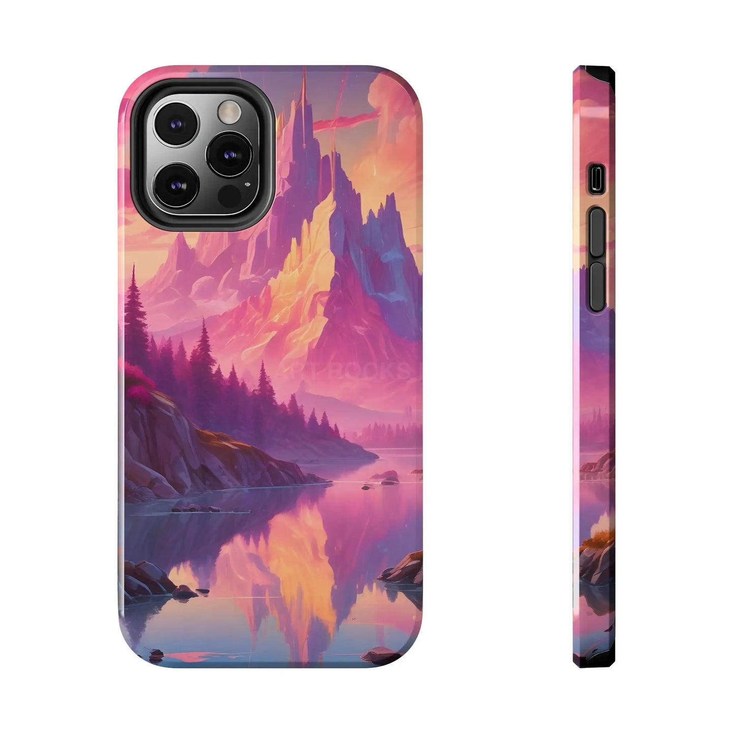 Dreamy Cotton Candy Mountain Landscape Phone Cases Tough Phone Covers Nature Lover Gifts Phone Accessories Outdoor