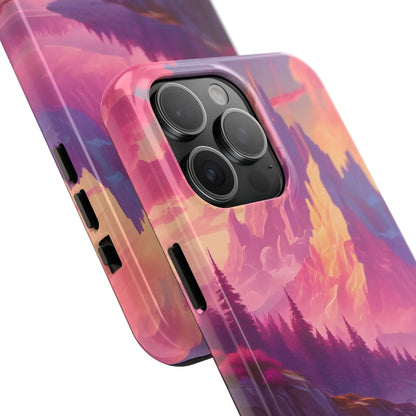 Dreamy Cotton Candy Mountain Landscape Phone Cases Tough Phone Covers Nature Lover Gifts Phone Accessories Outdoor