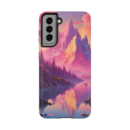Dreamy Cotton Candy Mountain Landscape Phone Cases Tough Phone Covers Nature Lover Gifts Phone Accessories Outdoor