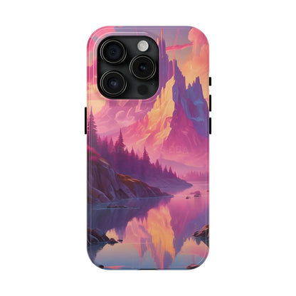 Dreamy Cotton Candy Mountain Landscape Phone Cases Tough Phone Covers Nature Lover Gifts Phone Accessories Outdoor