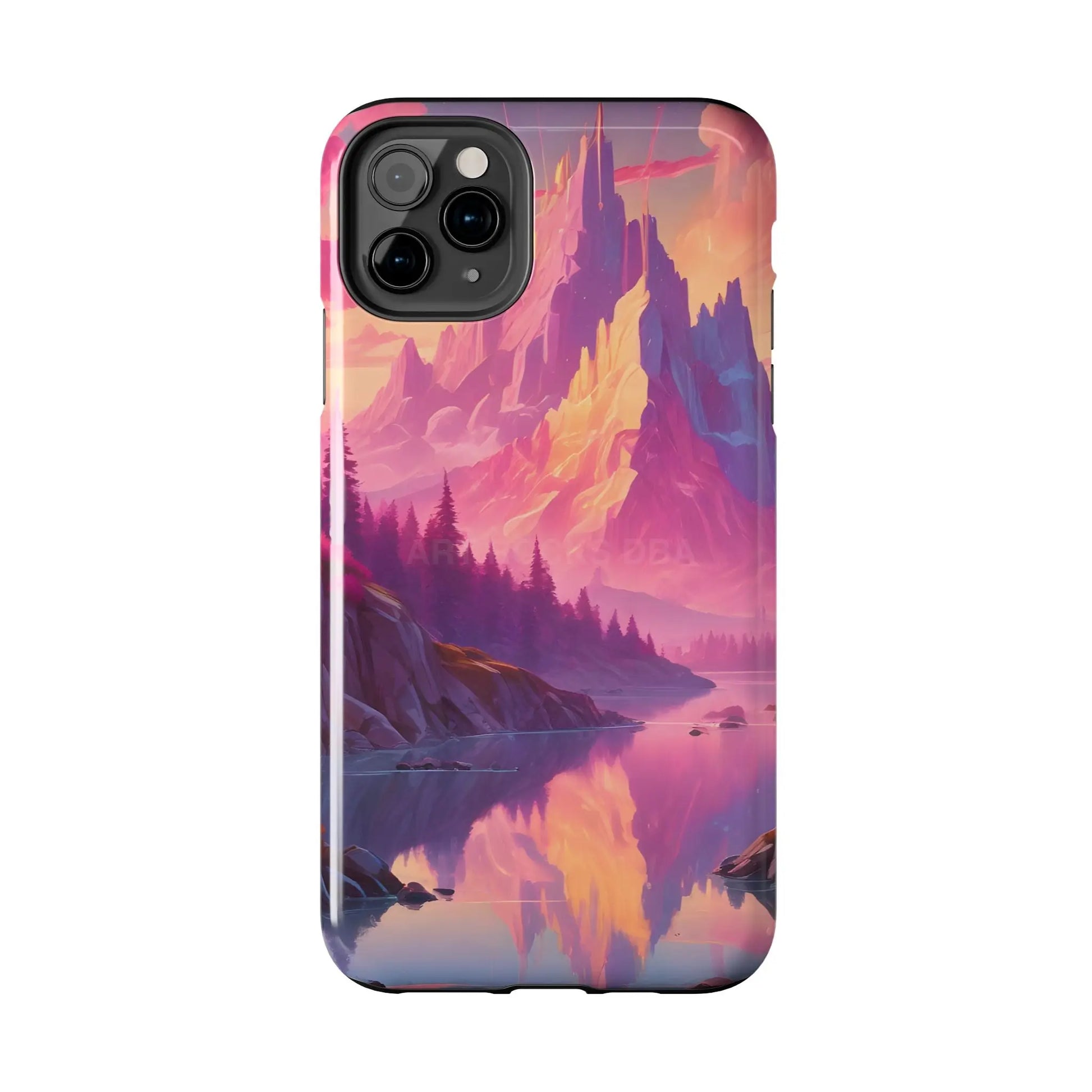 Dreamy Cotton Candy Mountain Landscape Phone Cases Tough Phone Covers Nature Lover Gifts Phone Accessories Outdoor