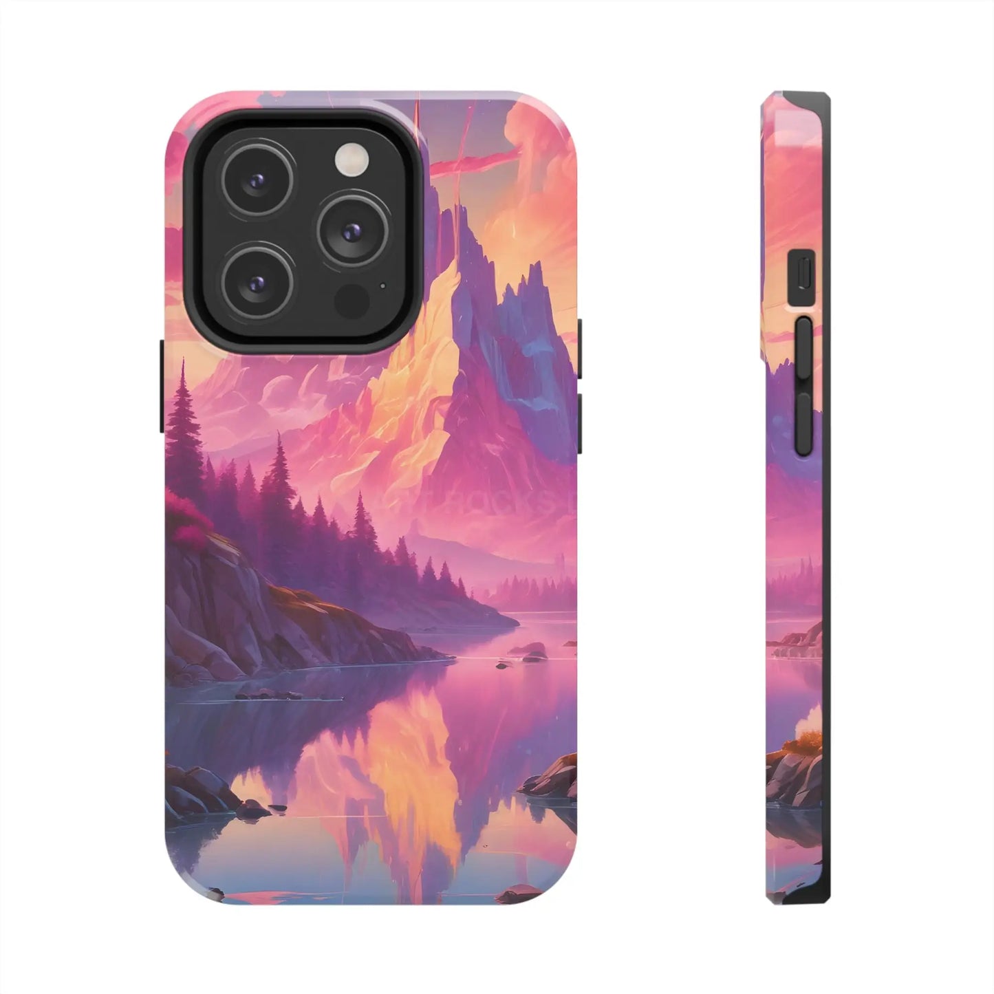 Dreamy Cotton Candy Mountain Landscape Phone Cases Tough Phone Covers Nature Lover Gifts Phone Accessories Outdoor