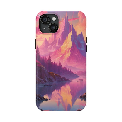 Dreamy Cotton Candy Mountain Landscape Phone Cases Tough Phone Covers Nature Lover Gifts Phone Accessories Outdoor