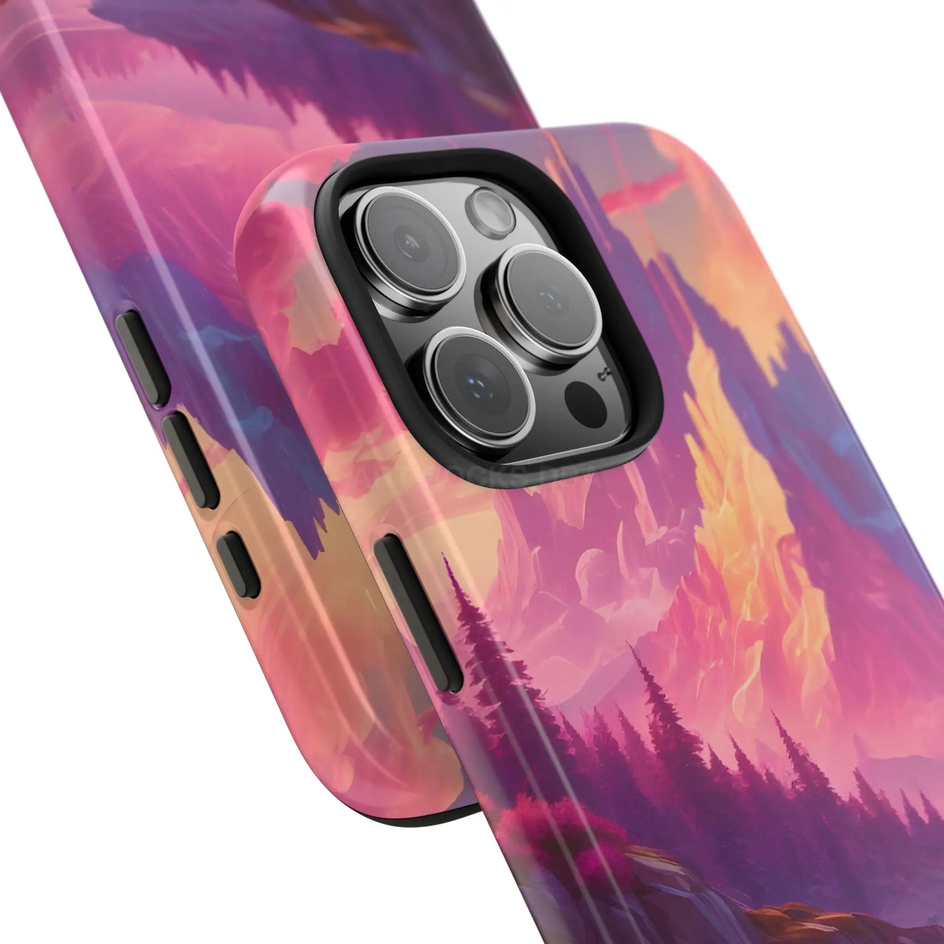 Dreamy Cotton Candy Mountain Landscape Phone Cases Tough Phone Covers Nature Lover Gifts Phone Accessories Outdoor