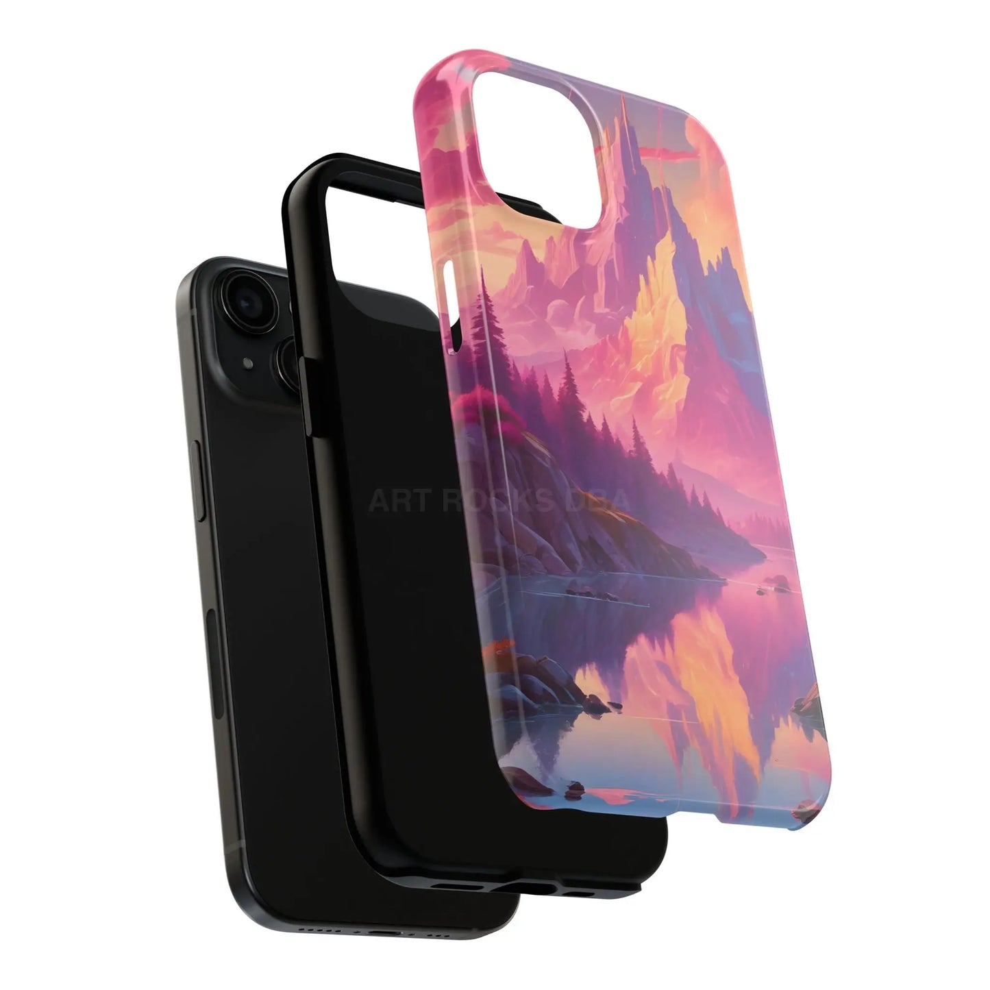 Dreamy Cotton Candy Mountain Landscape Phone Cases Tough Phone Covers Nature Lover Gifts Phone Accessories Outdoor