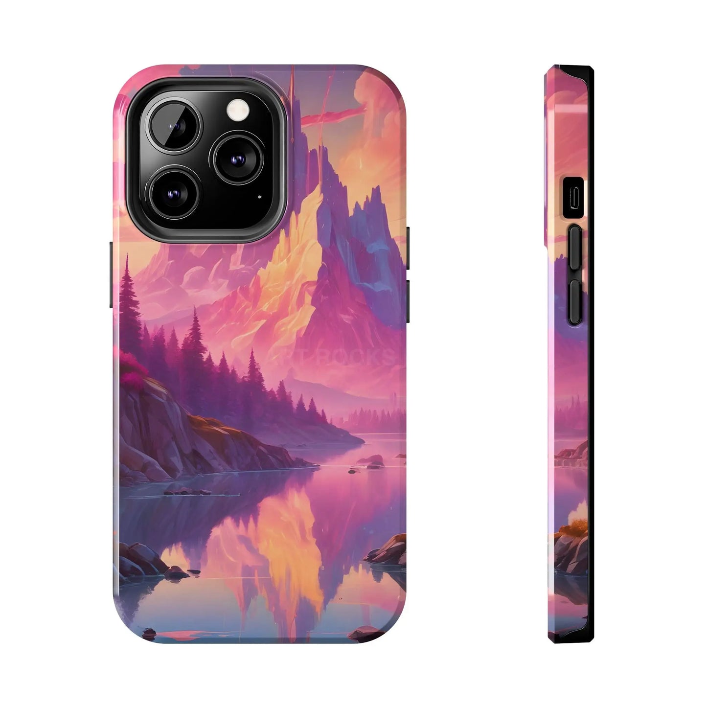 Dreamy Cotton Candy Mountain Landscape Phone Cases Tough Phone Covers Nature Lover Gifts Phone Accessories Outdoor