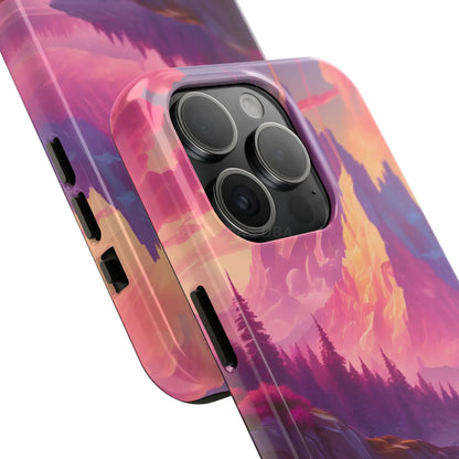 Dreamy Cotton Candy Mountain Landscape Phone Cases Tough Phone Covers Nature Lover Gifts Phone Accessories Outdoor