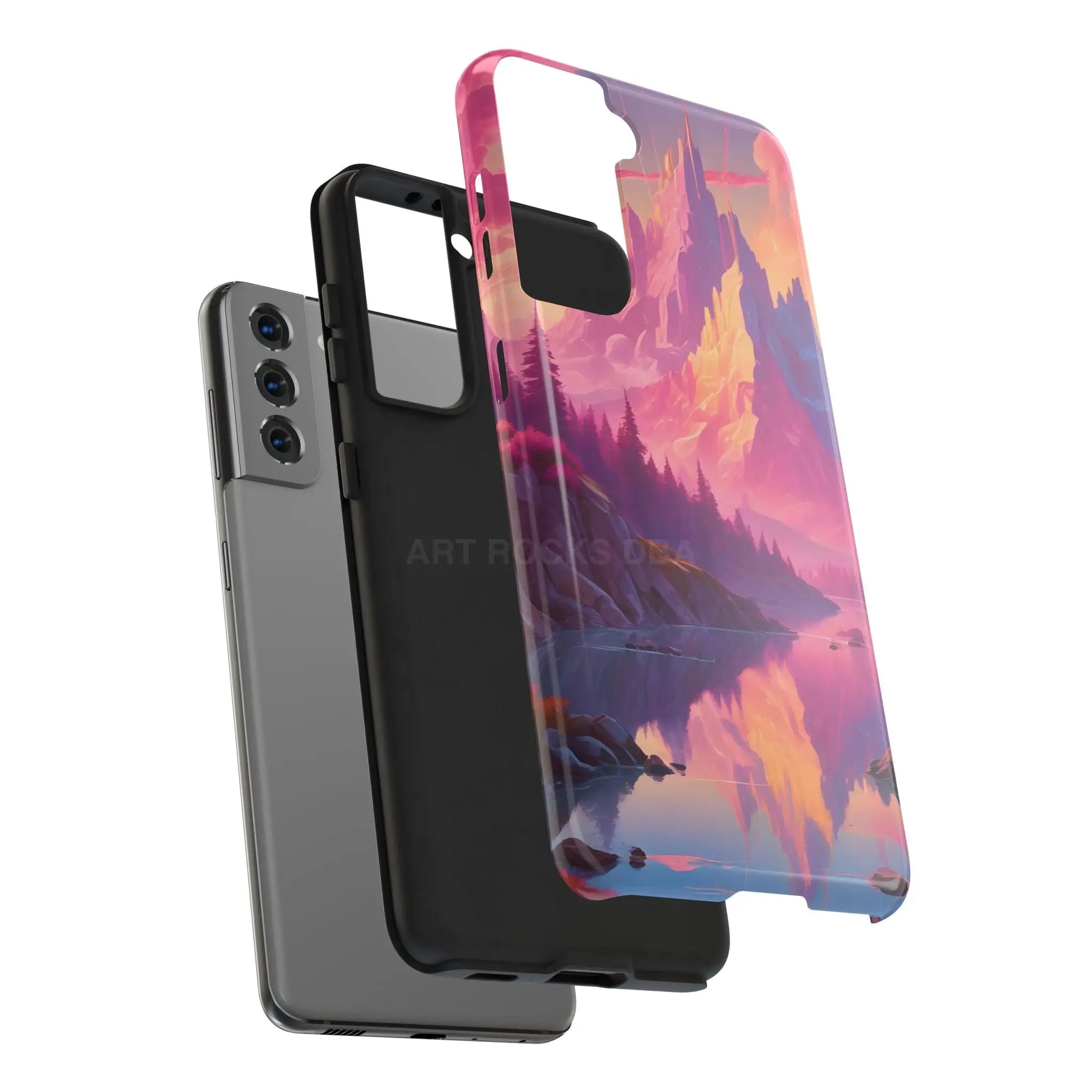 Dreamy Cotton Candy Mountain Landscape Phone Cases Tough Phone Covers Nature Lover Gifts Phone Accessories Outdoor