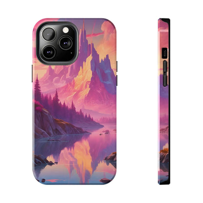 Dreamy Cotton Candy Mountain Landscape Phone Cases Tough Phone Covers Nature Lover Gifts Phone Accessories Outdoor