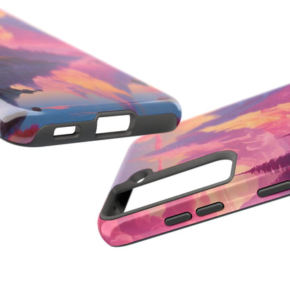 Dreamy Cotton Candy Mountain Landscape Phone Cases Tough Phone Covers Nature Lover Gifts Phone Accessories Outdoor