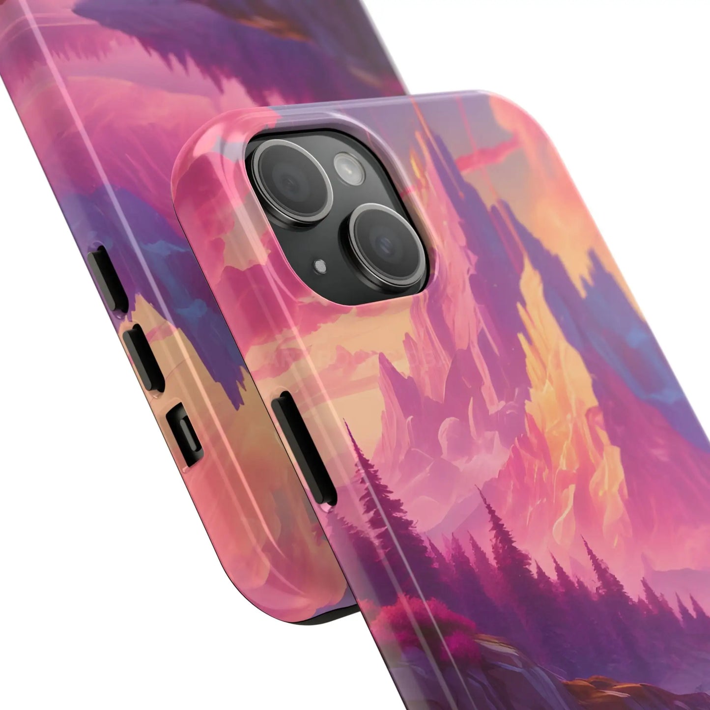 Dreamy Cotton Candy Mountain Landscape Phone Cases Tough Phone Covers Nature Lover Gifts Phone Accessories Outdoor