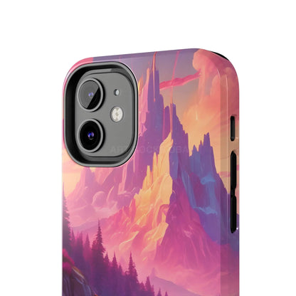 Dreamy Cotton Candy Mountain Landscape Phone Cases Tough Phone Covers Nature Lover Gifts Phone Accessories Outdoor