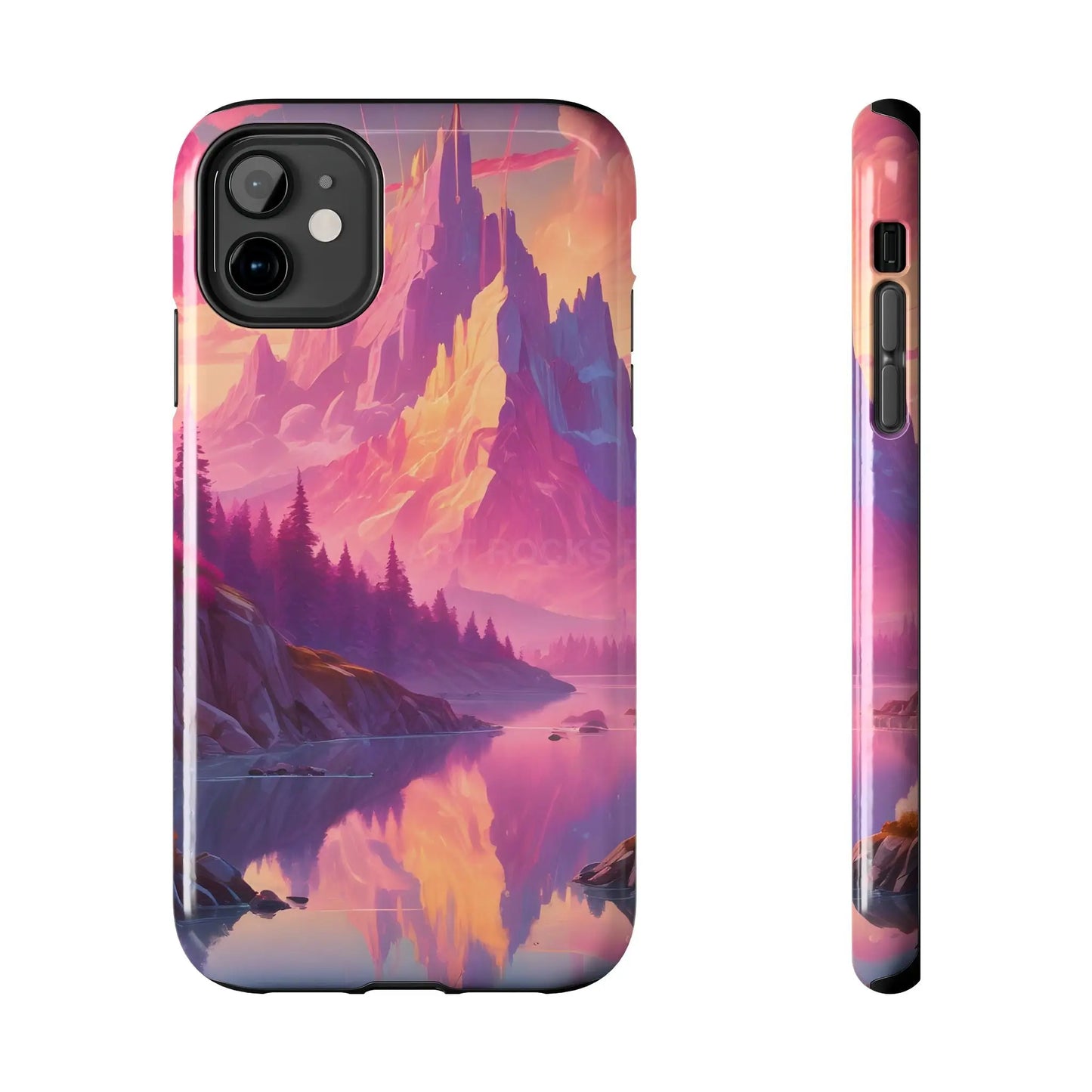 Dreamy Cotton Candy Mountain Landscape Phone Cases Tough Phone Covers Nature Lover Gifts Phone Accessories Outdoor