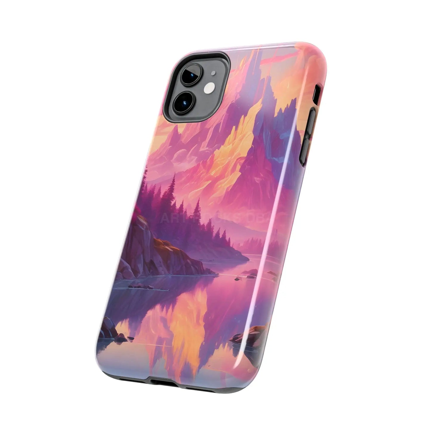 Dreamy Cotton Candy Mountain Landscape Phone Cases Tough Phone Covers Nature Lover Gifts Phone Accessories Outdoor