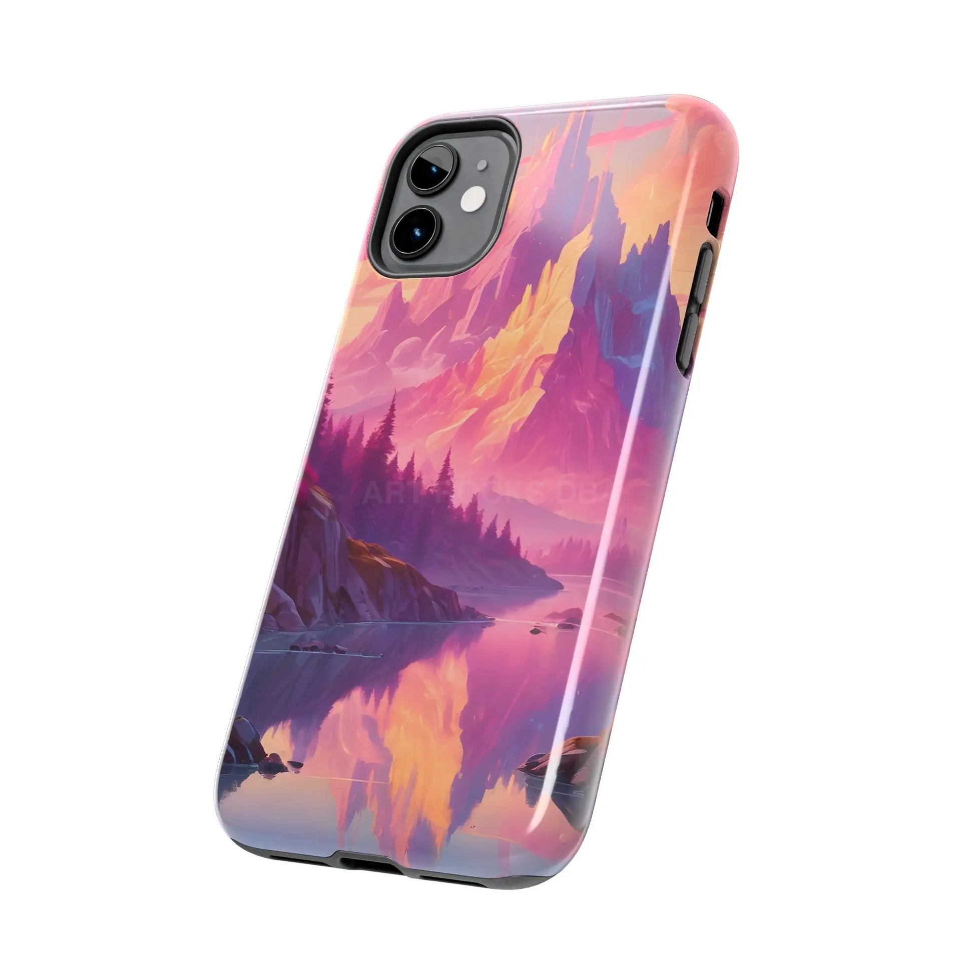 Dreamy Cotton Candy Mountain Landscape Phone Cases Tough Phone Covers Nature Lover Gifts Phone Accessories Outdoor