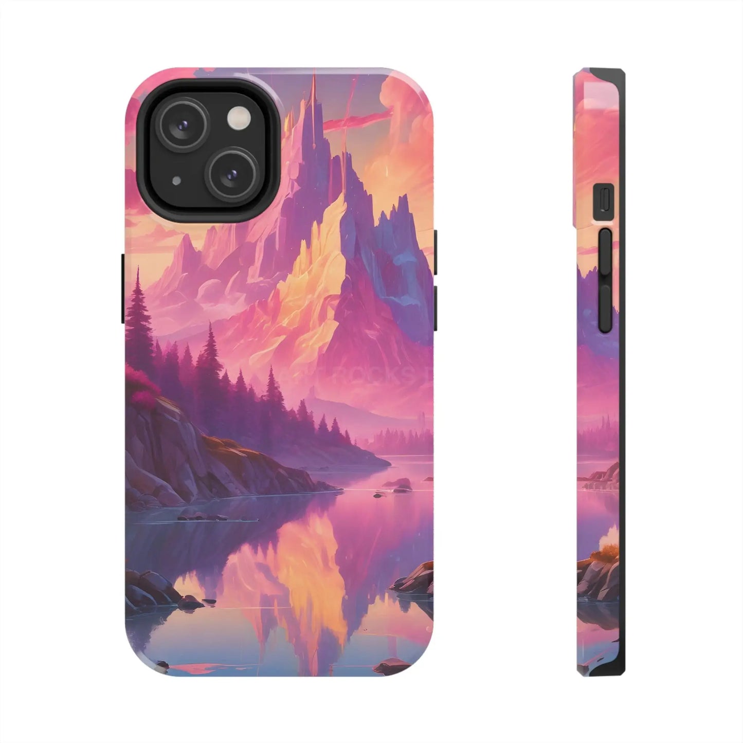 Dreamy Cotton Candy Mountain Landscape Phone Cases Tough Phone Covers Nature Lover Gifts Phone Accessories Outdoor
