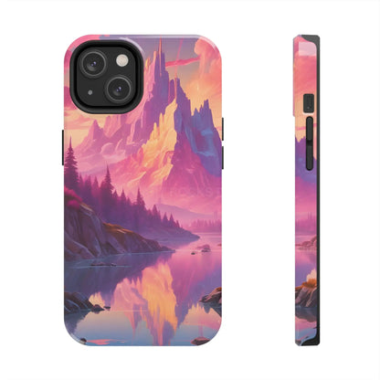 Dreamy Cotton Candy Mountain Landscape Phone Cases Tough Phone Covers Nature Lover Gifts Phone Accessories Outdoor