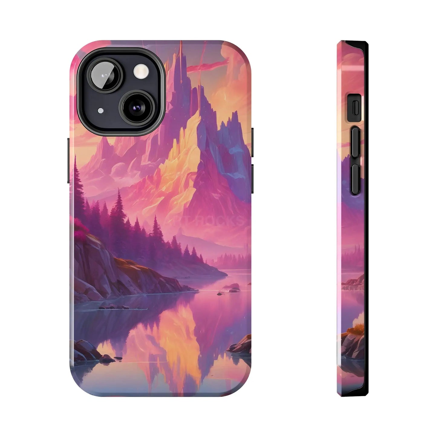 Dreamy Cotton Candy Mountain Landscape Phone Cases Tough Phone Covers Nature Lover Gifts Phone Accessories Outdoor