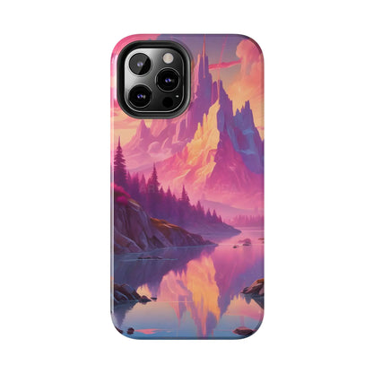 Dreamy Cotton Candy Mountain Landscape Phone Cases Tough Phone Covers Nature Lover Gifts Phone Accessories Outdoor