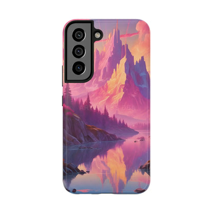 Dreamy Cotton Candy Mountain Landscape Phone Cases Tough Phone Covers Nature Lover Gifts Phone Accessories Outdoor
