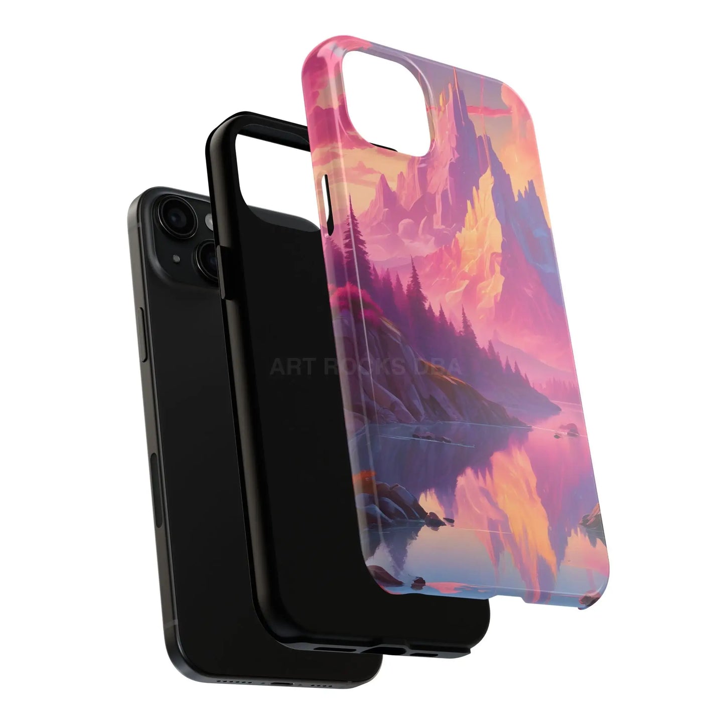 Dreamy Cotton Candy Mountain Landscape Phone Cases Tough Phone Covers Nature Lover Gifts Phone Accessories Outdoor