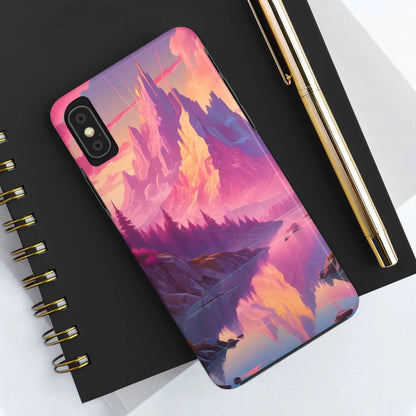 Dreamy Cotton Candy Mountain Landscape Phone Cases Tough Phone Covers Nature Lover Gifts Phone Accessories Outdoor