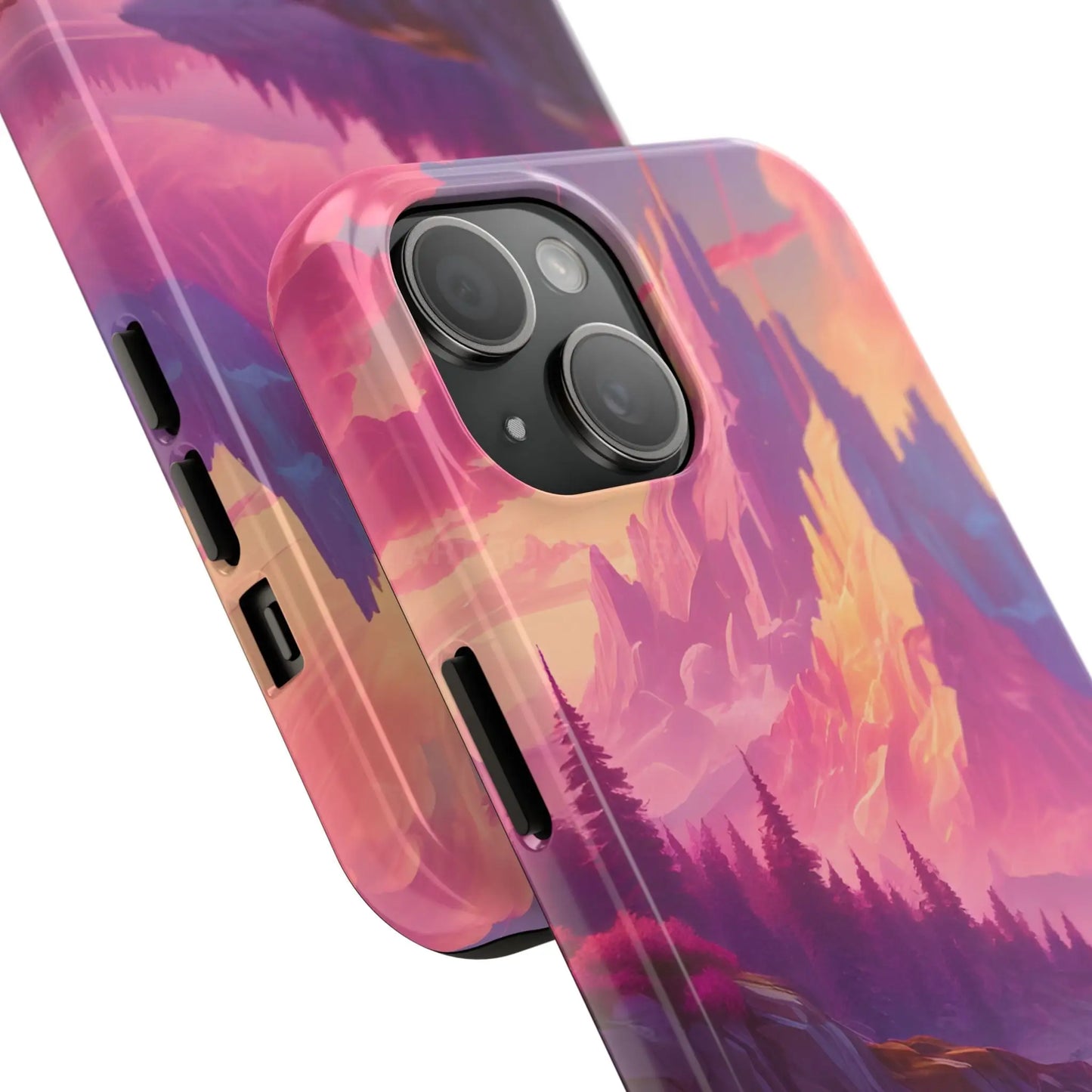 Dreamy Cotton Candy Mountain Landscape Phone Cases Tough Phone Covers Nature Lover Gifts Phone Accessories Outdoor