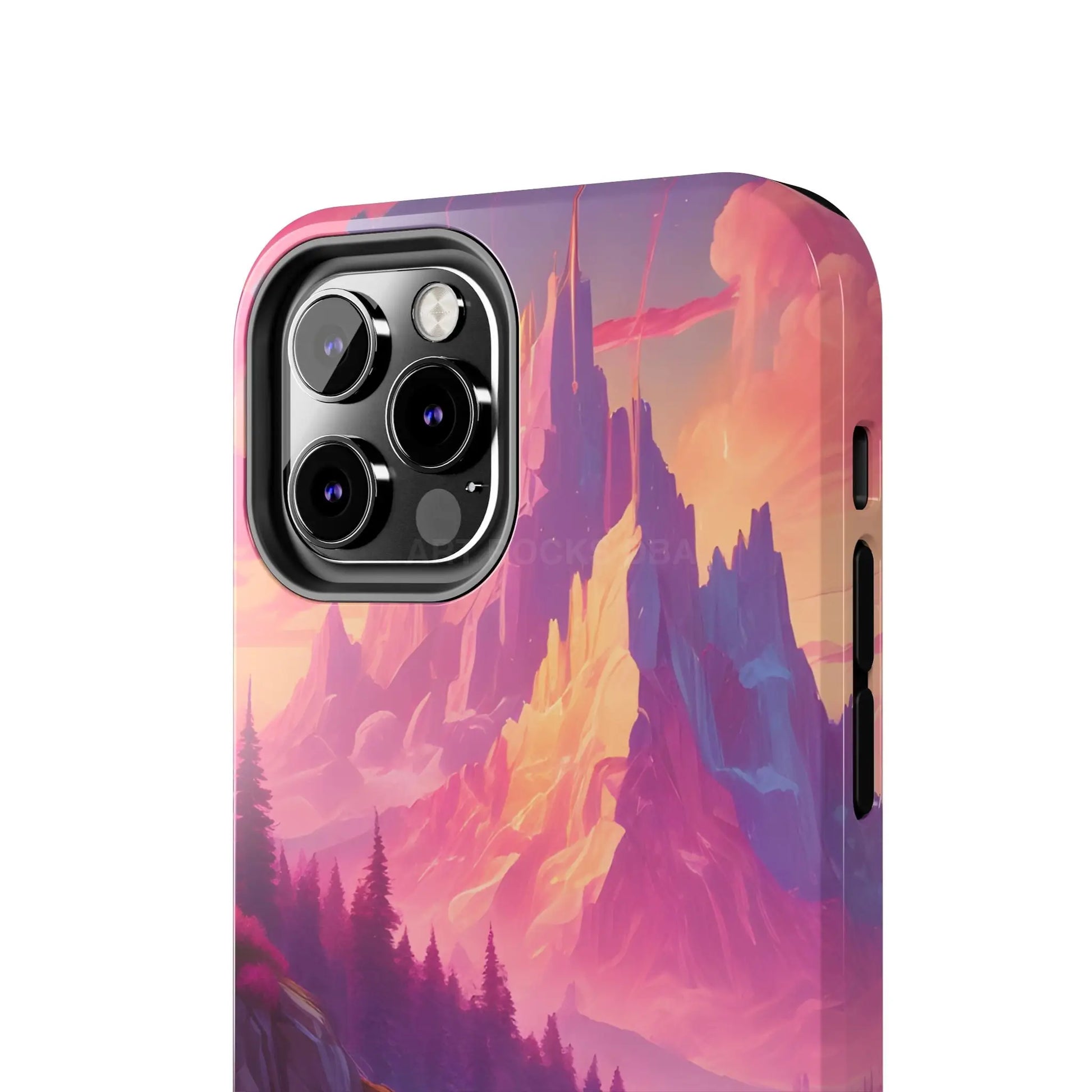 Dreamy Cotton Candy Mountain Landscape Phone Cases Tough Phone Covers Nature Lover Gifts Phone Accessories Outdoor