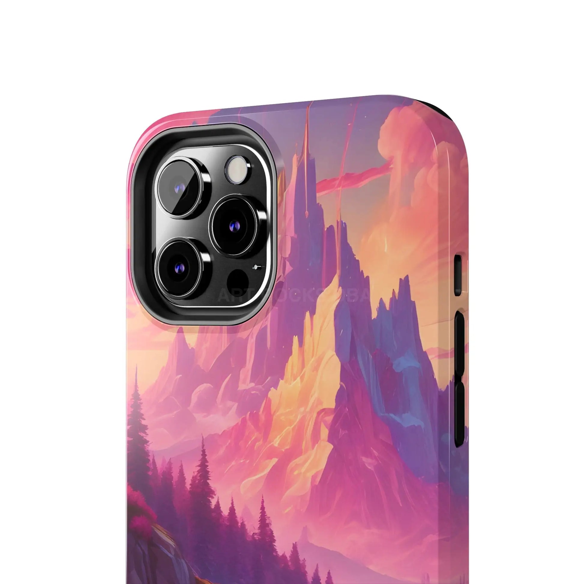 Dreamy Cotton Candy Mountain Landscape Phone Cases Tough Phone Covers Nature Lover Gifts Phone Accessories Outdoor