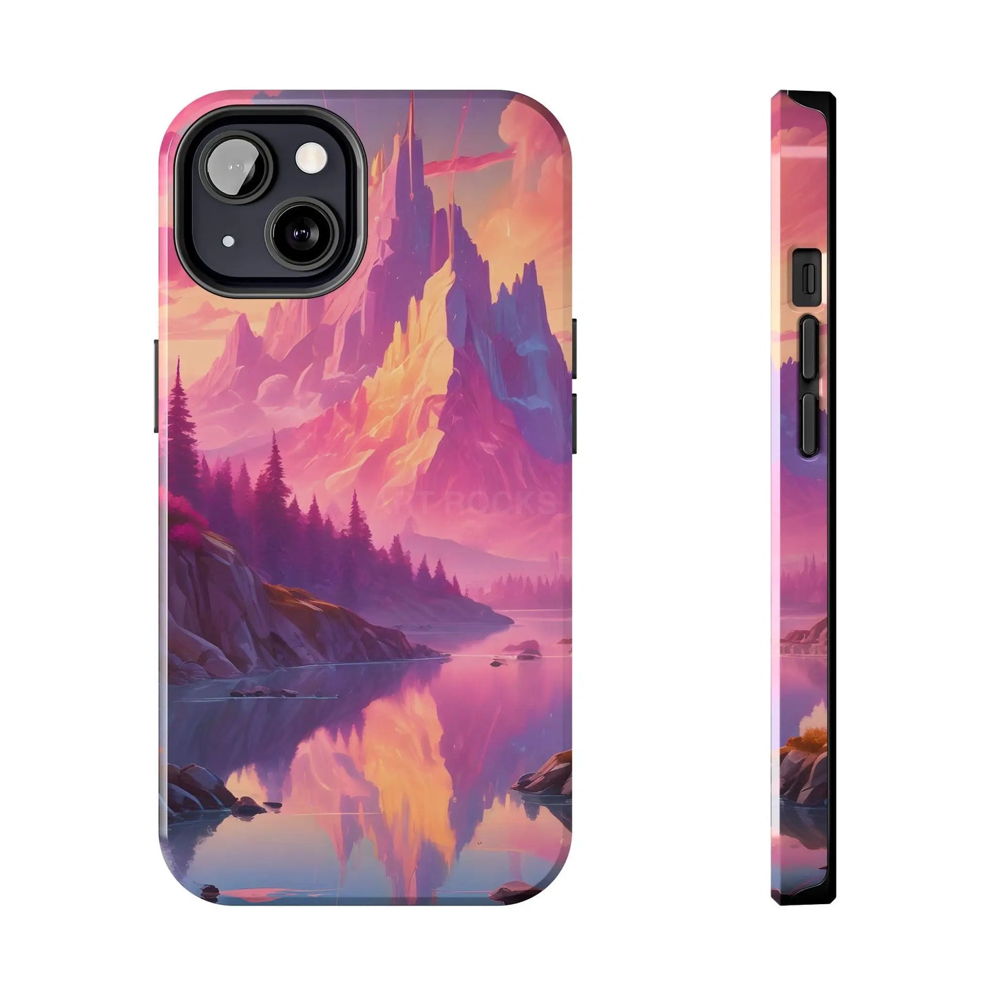 Dreamy Cotton Candy Mountain Landscape Phone Cases Tough Phone Covers Nature Lover Gifts Phone Accessories Outdoor