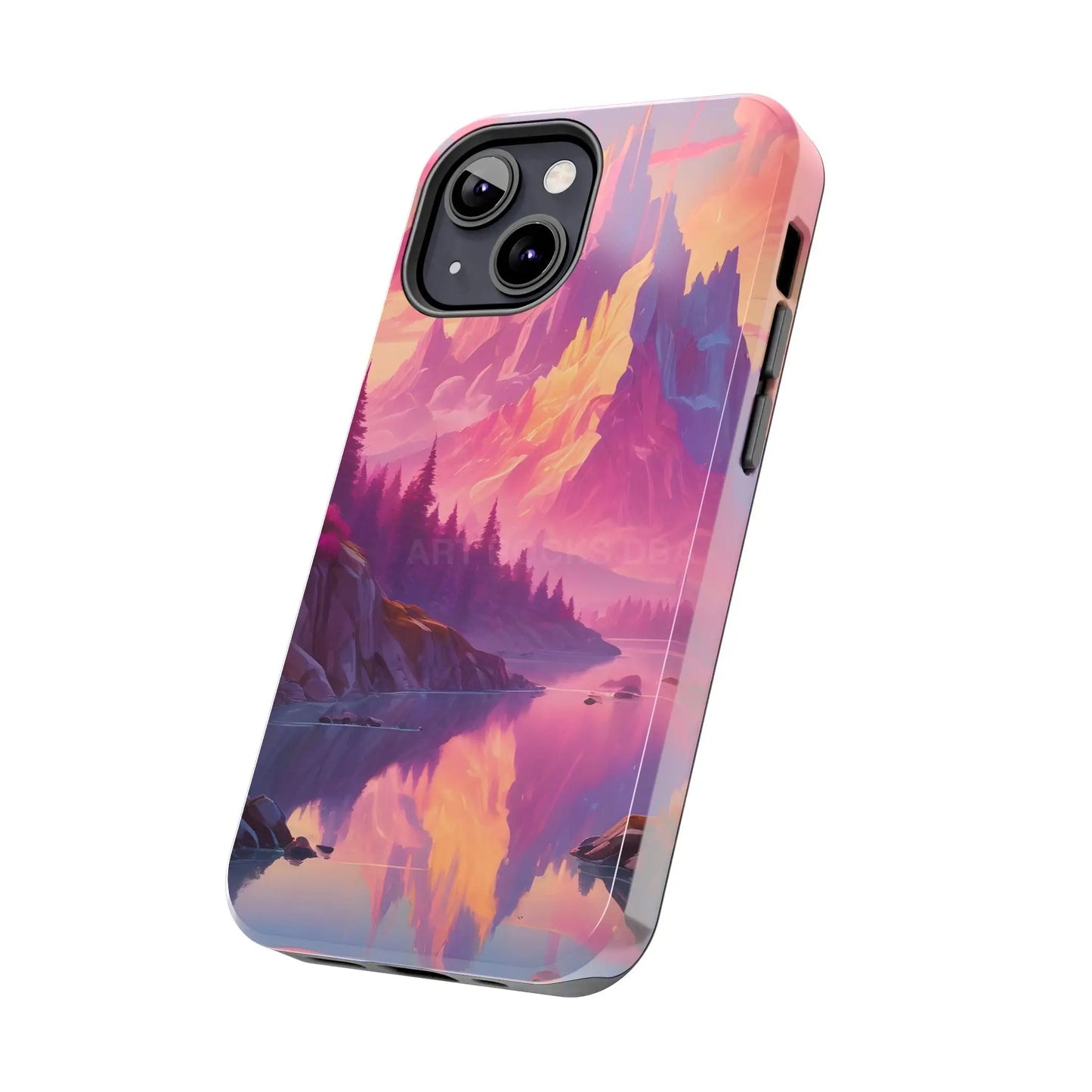 Dreamy Cotton Candy Mountain Landscape Phone Cases Tough Phone Covers Nature Lover Gifts Phone Accessories Outdoor