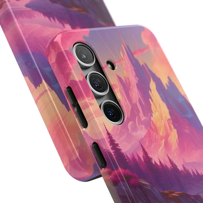 Dreamy Cotton Candy Mountain Landscape Phone Cases Tough Phone Covers Nature Lover Gifts Phone Accessories Outdoor