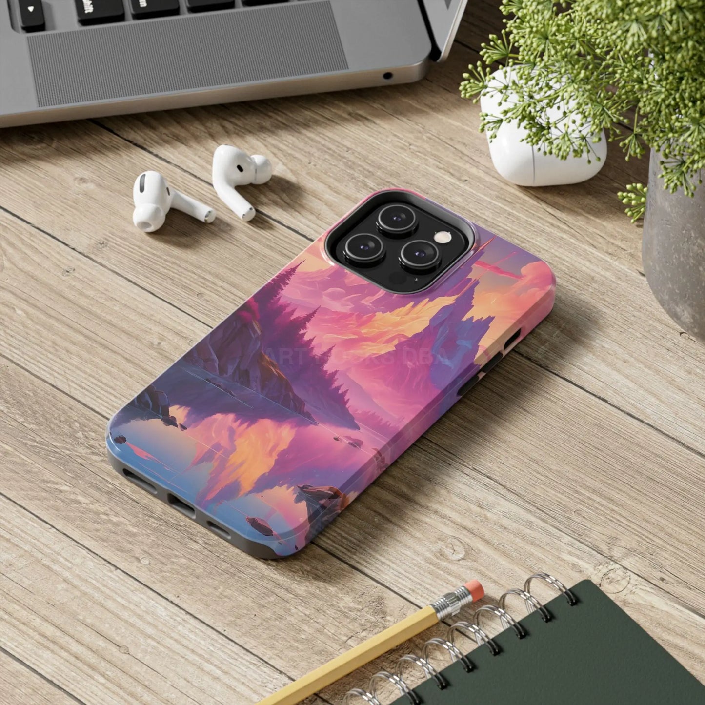 Dreamy Cotton Candy Mountain Landscape Phone Cases Tough Phone Covers Nature Lover Gifts Phone Accessories Outdoor