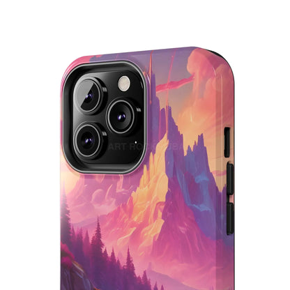 Dreamy Cotton Candy Mountain Landscape Phone Cases Tough Phone Covers Nature Lover Gifts Phone Accessories Outdoor