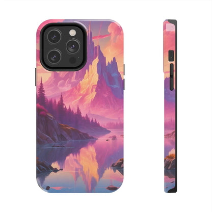 Dreamy Cotton Candy Mountain Landscape Phone Cases Tough Phone Covers Nature Lover Gifts Phone Accessories Outdoor