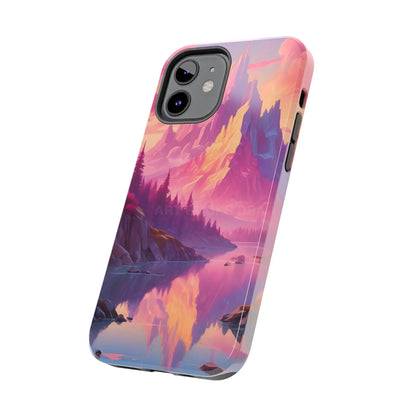Dreamy Cotton Candy Mountain Landscape Phone Cases Tough Phone Covers Nature Lover Gifts Phone Accessories Outdoor