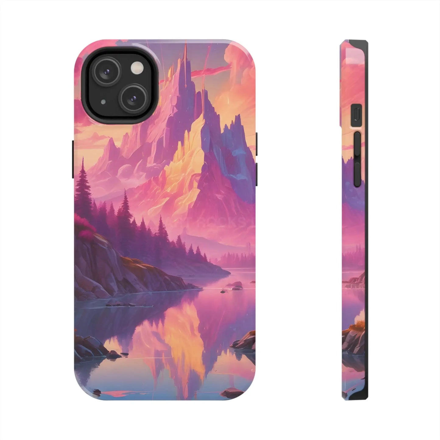 Dreamy Cotton Candy Mountain Landscape Phone Cases Tough Phone Covers Nature Lover Gifts Phone Accessories Outdoor