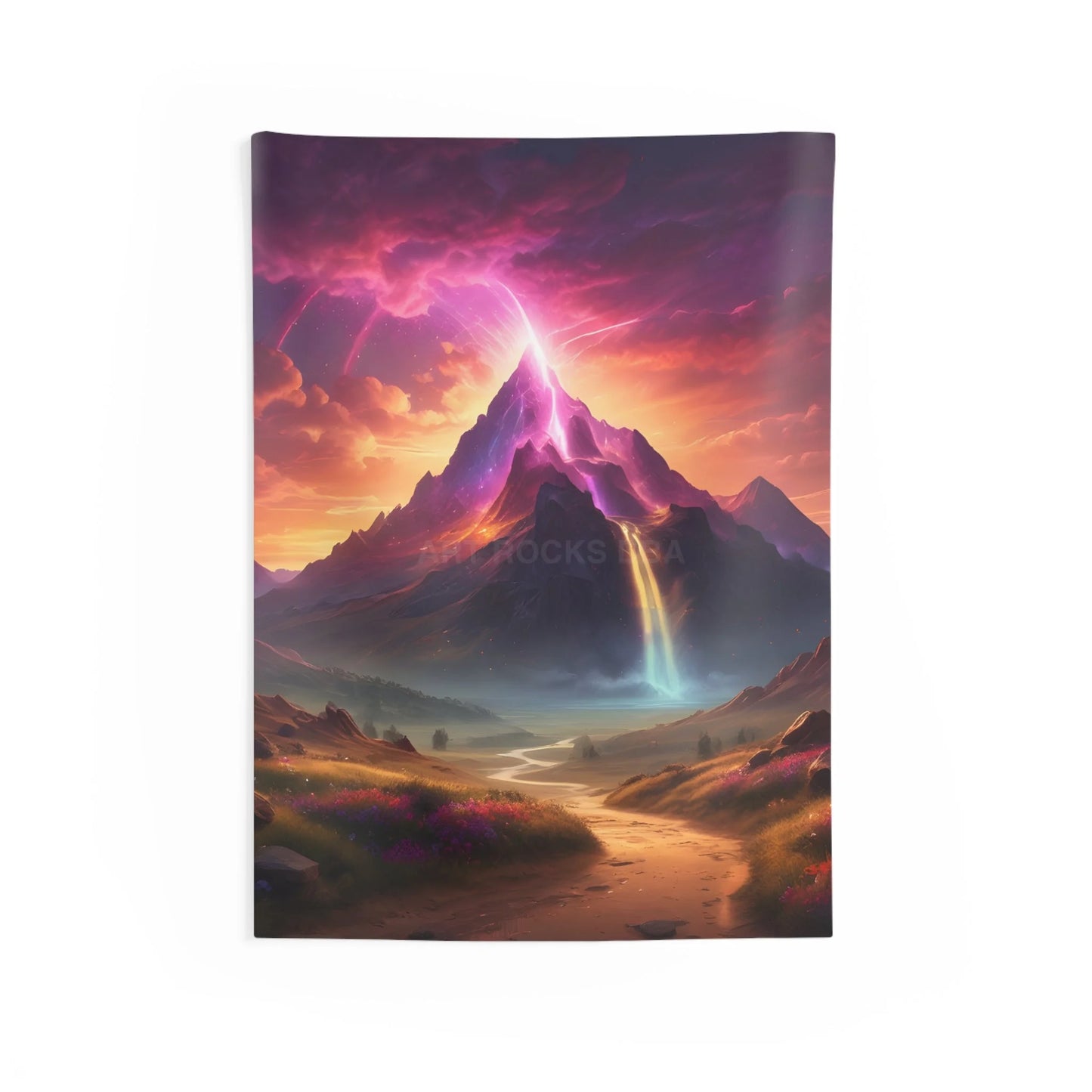 Electric Mountain Wall Tapestry Vibrant Decor Home Aesthetic Nature Inspired Art Boho Wall Hanging Gift for Nature