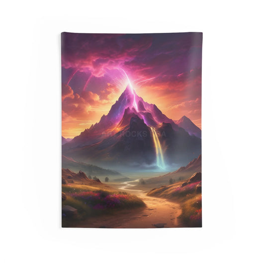 Electric Mountain Wall Tapestry Vibrant Decor Home Aesthetic Nature Inspired Art Boho Wall Hanging Gift for Nature