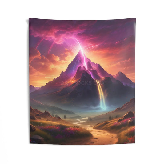 Electric Mountain Wall Tapestry Vibrant Decor Home Aesthetic Nature Inspired Art Boho Wall Hanging Gift for Nature