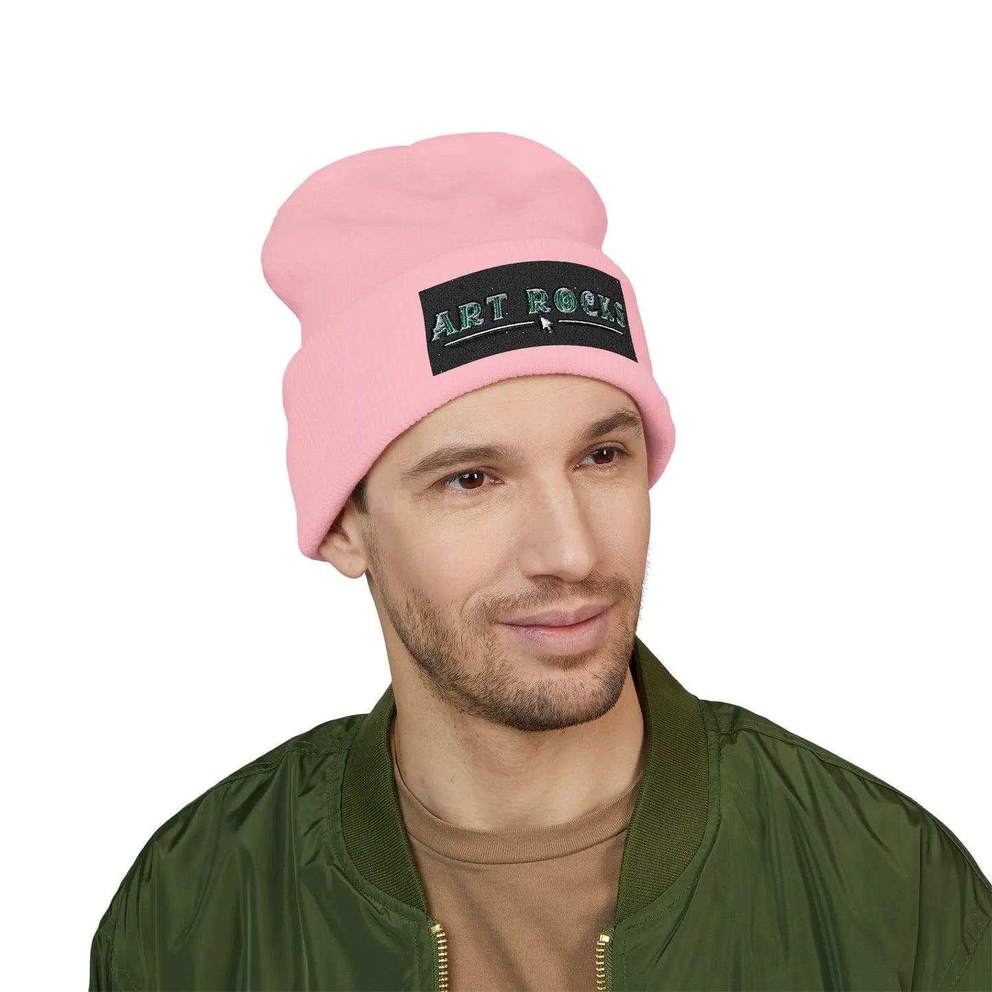 Embroidered ’Art Rocks’ Classic Cuffed Beanie - Hats
