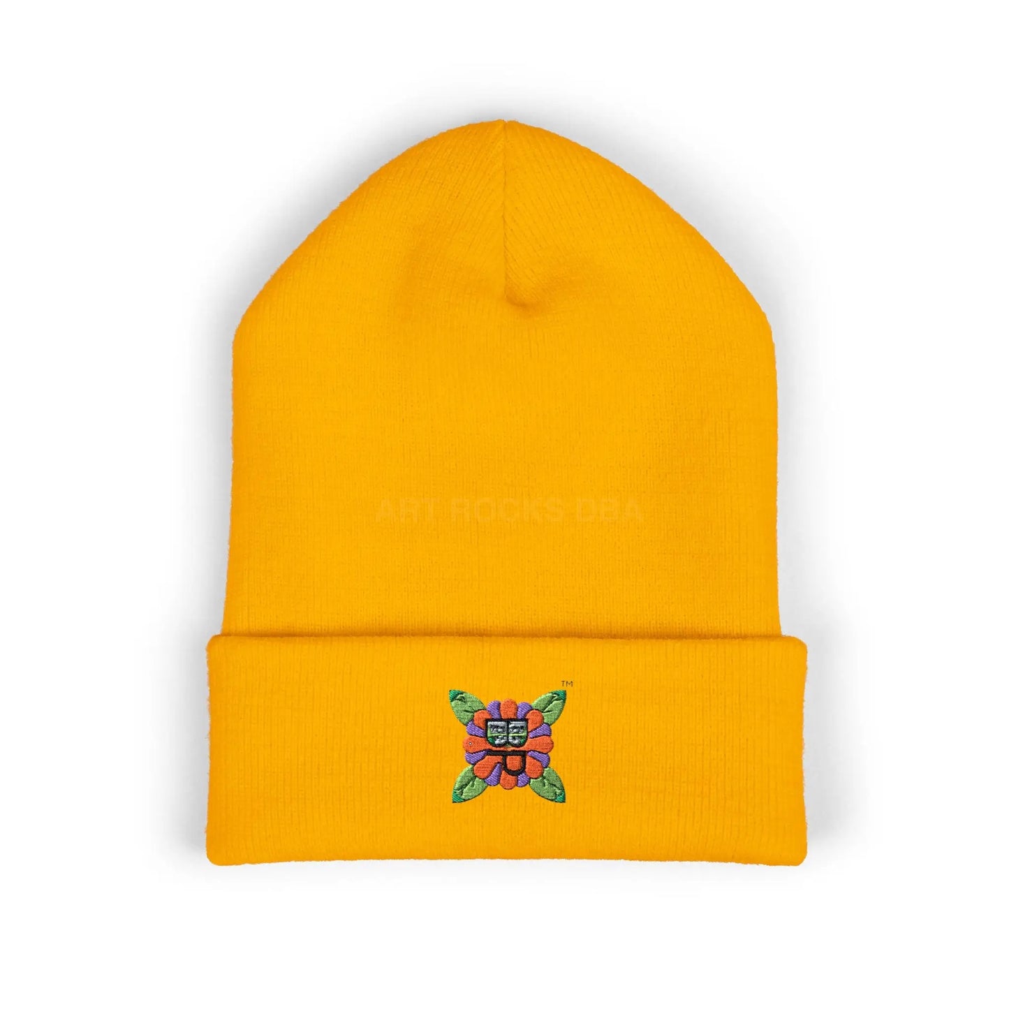Embroidered Bloomin’ Paradise LLC Cuffed Beanie - One size / Gold - Hats