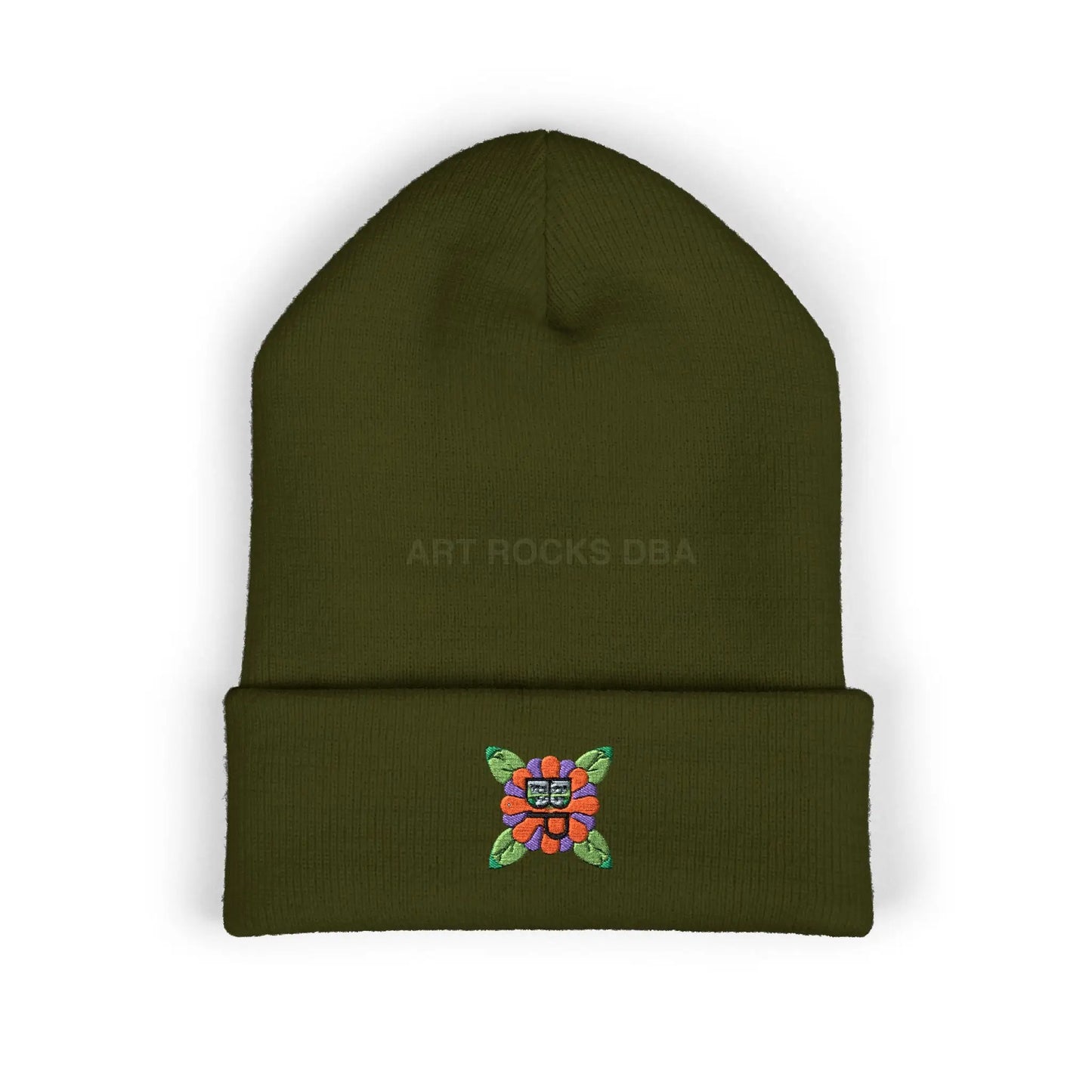 Embroidered Bloomin’ Paradise LLC Cuffed Beanie - One size / Olive - Hats