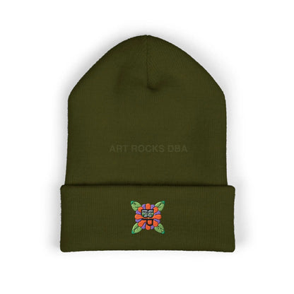 Embroidered Bloomin’ Paradise LLC Cuffed Beanie - One size / Olive - Hats