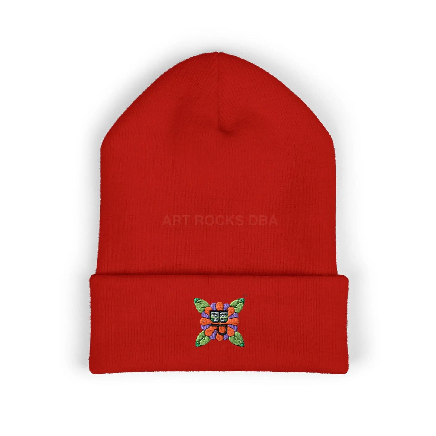 Embroidered Bloomin’ Paradise LLC Cuffed Beanie - One size / Red - Hats
