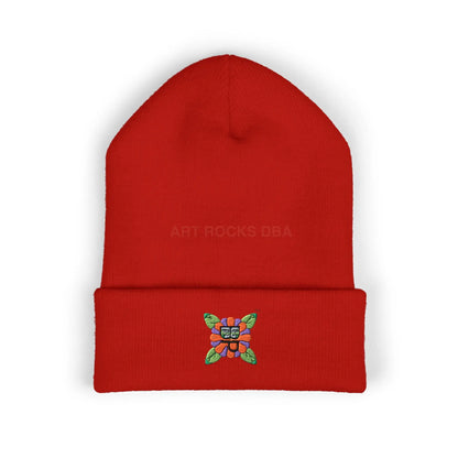 Embroidered Bloomin’ Paradise LLC Cuffed Beanie - One size / Red - Hats