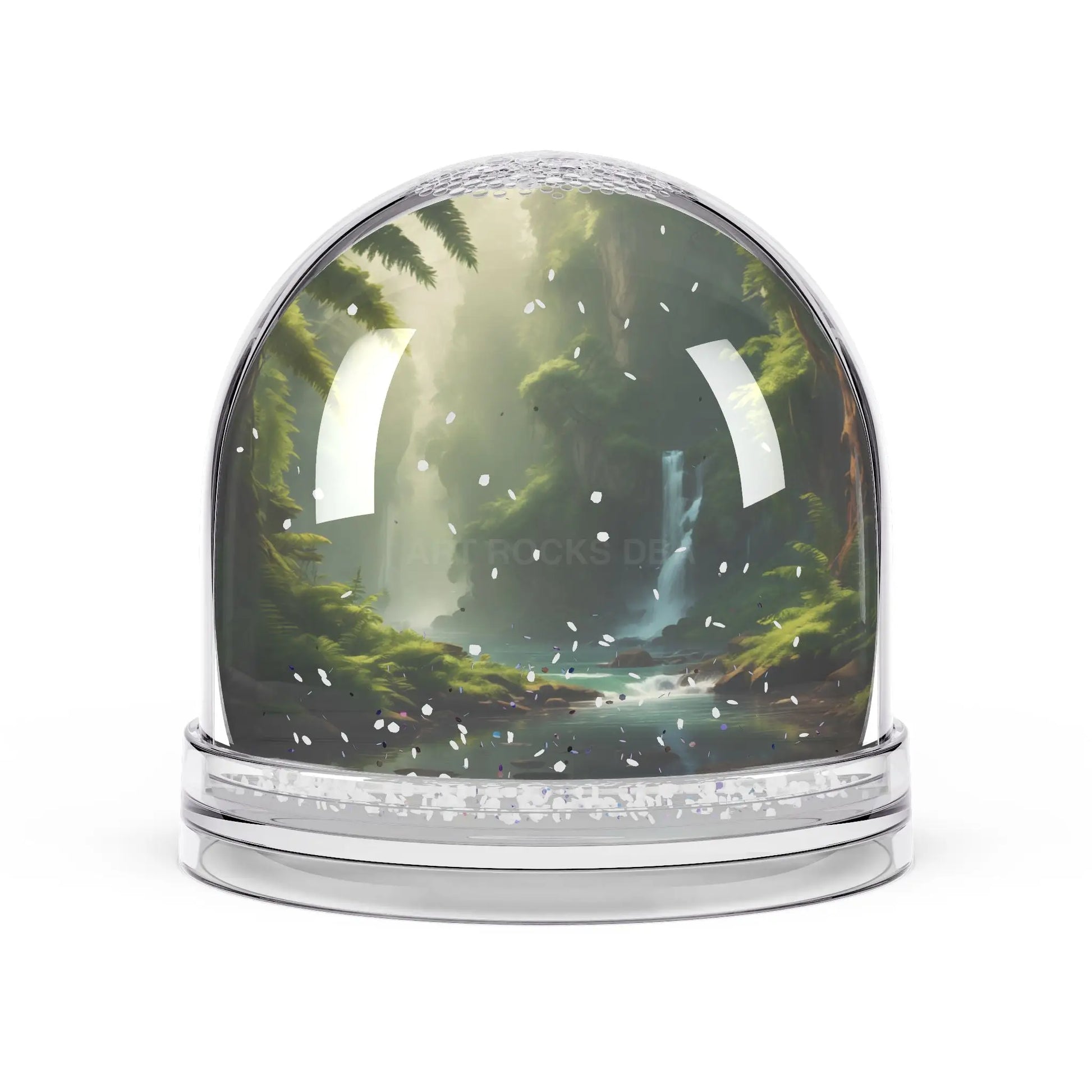 Enchanted Forest Snow Globe – Scenic Waterfall Miniature - 3.5’’ × 3.4’’ - Home Decor
