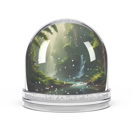 Enchanted Forest Snow Globe – Scenic Waterfall Miniature - 3.5’’ × 3.4’’ - Home Decor